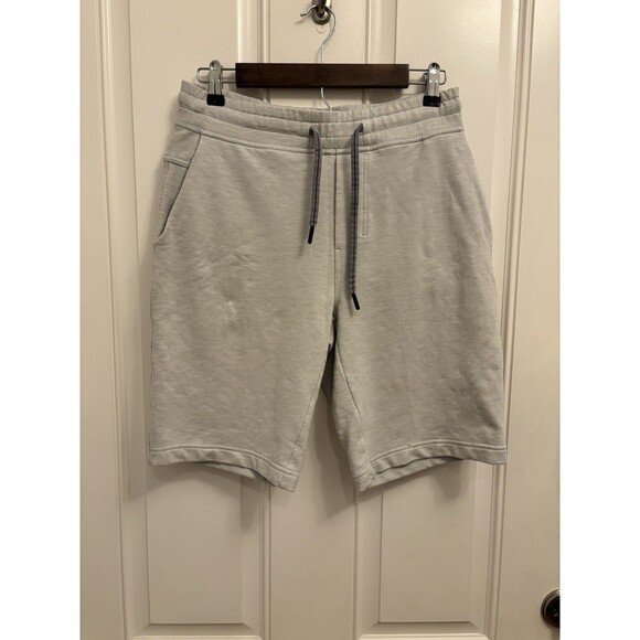 Lululemon City Sweat Short French Terry Jersey Heathered Ultra Light Grey Small - Picture 1 of 8